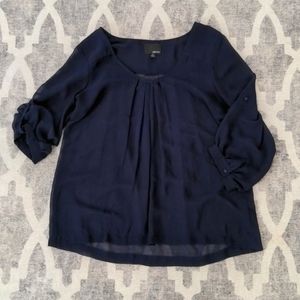 Greylin Sheer 3/4 Sleeve Blouse